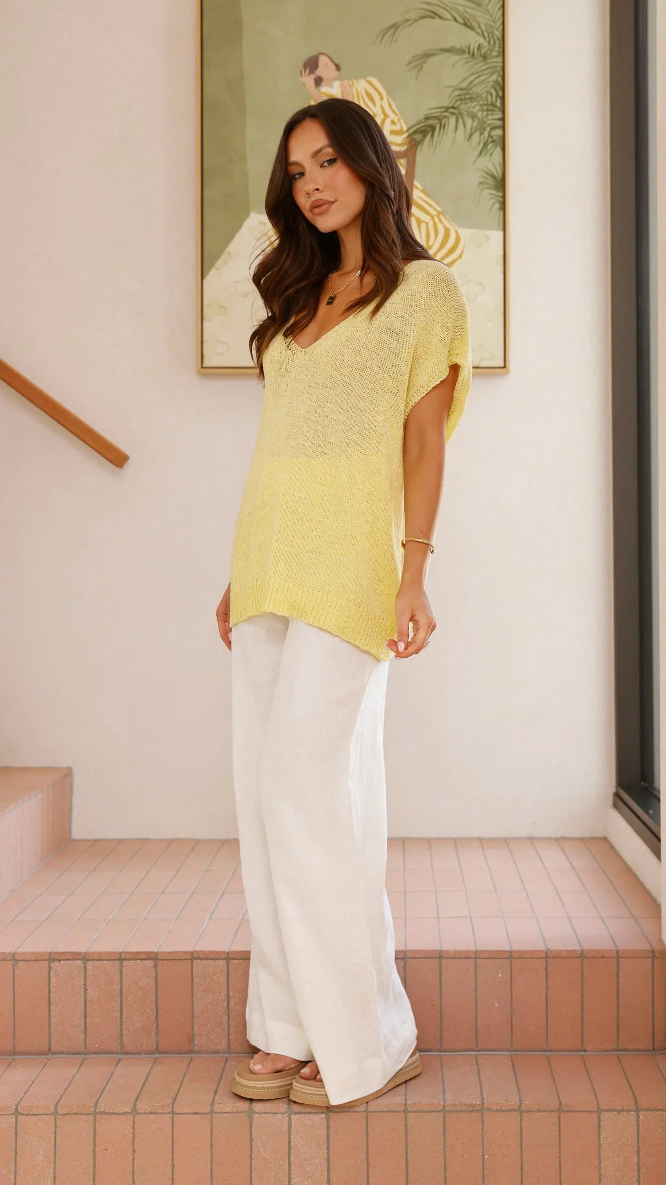 Stelaria Knit Top Yellow
