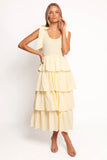 Raphael Tiered Maxi Dress Yellow