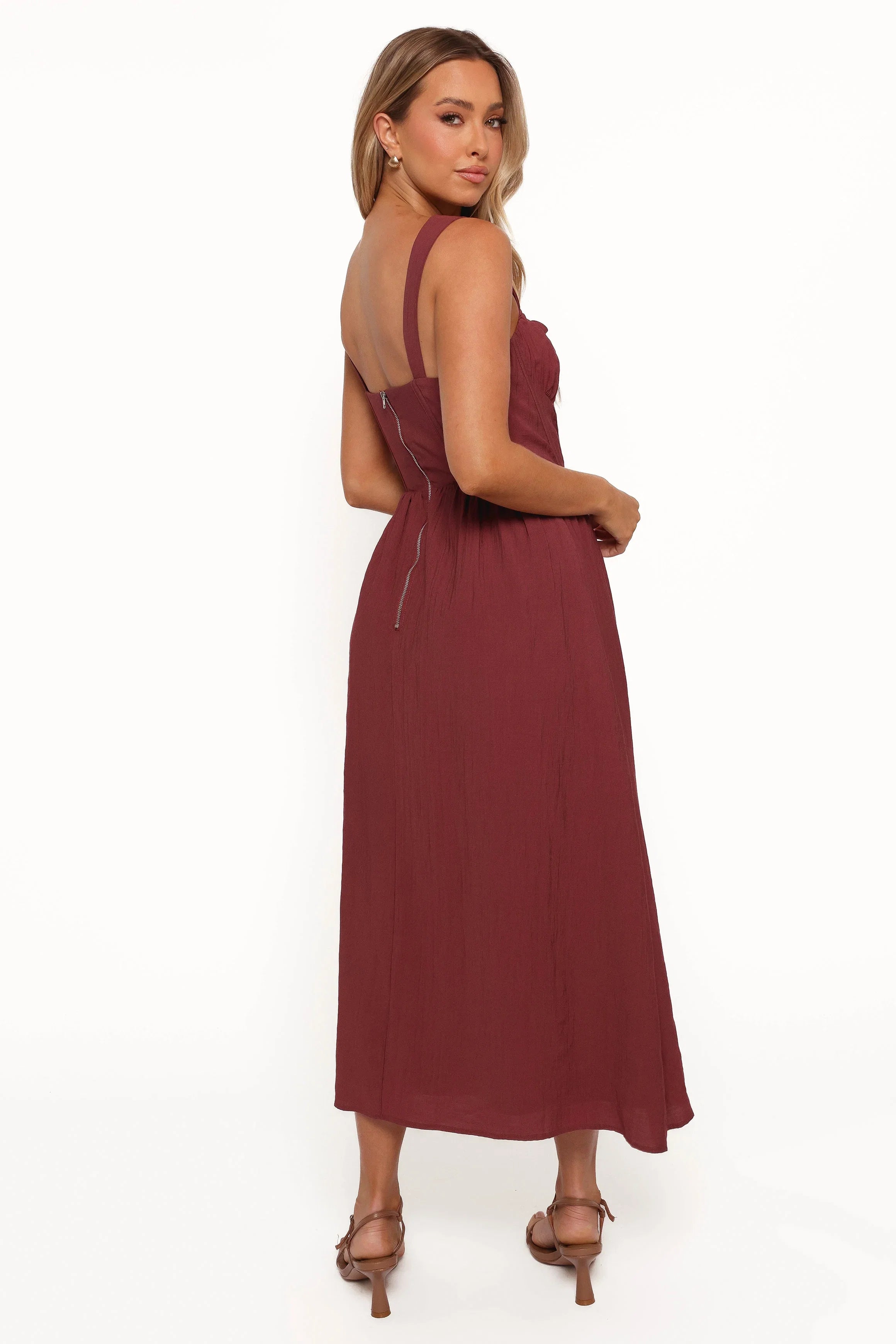 Sofie Midi Dress Brick