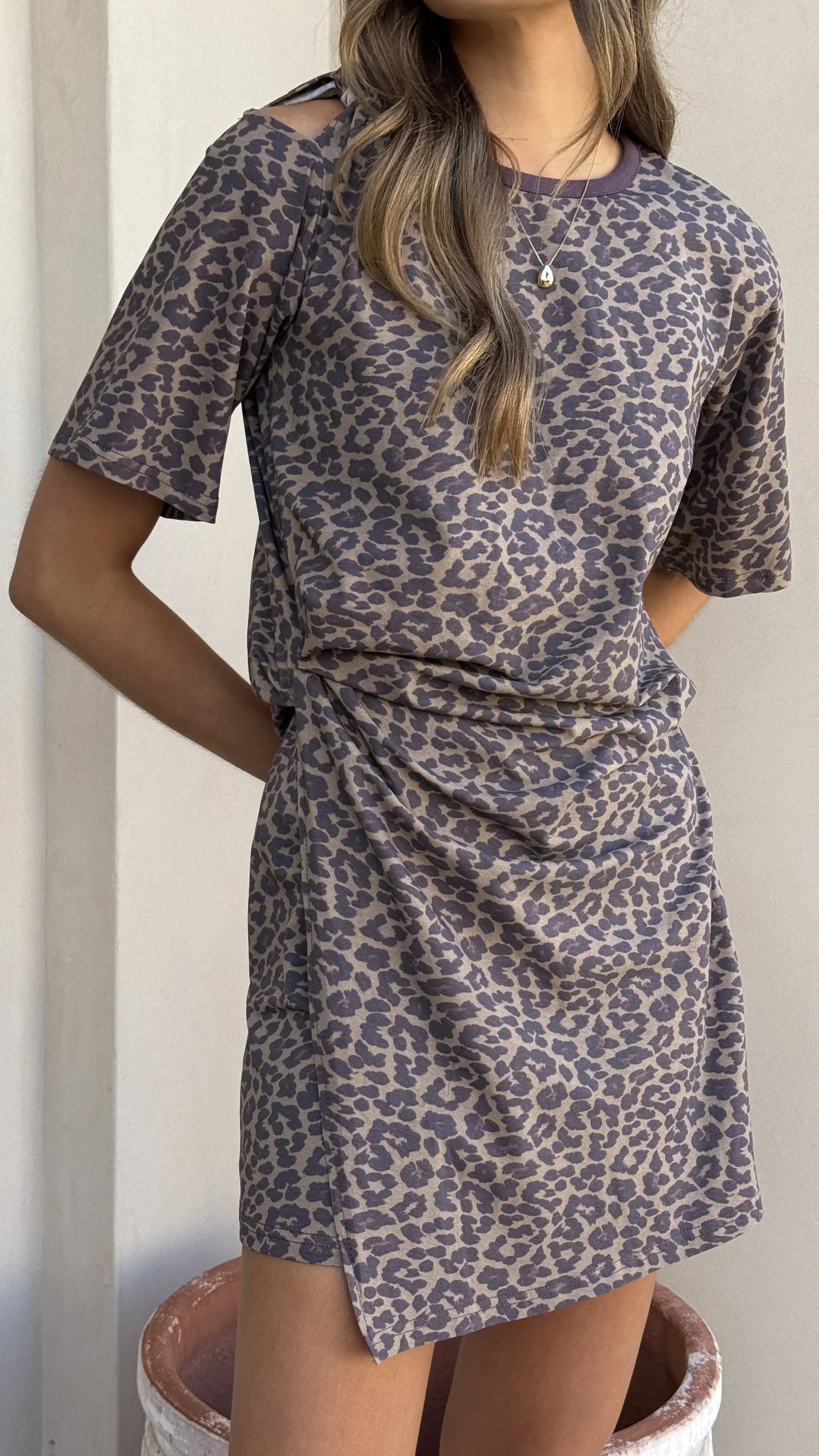 Ravina Mini Dress Leopard Print
