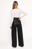 Kieran Faux Leather Pant Black