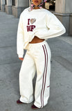 11th Street Out About Wide Leg Sweatpants Cake Batter