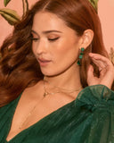 Midnight Toast Gemstone Drop Earrings