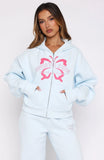 Lucky Thirteen Audrina Boxy Zip Front Hoodie Blue