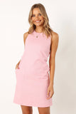 Tai Bow Back Mini Dress Pink