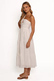 Vinny One Shoulder Maxi Dress White