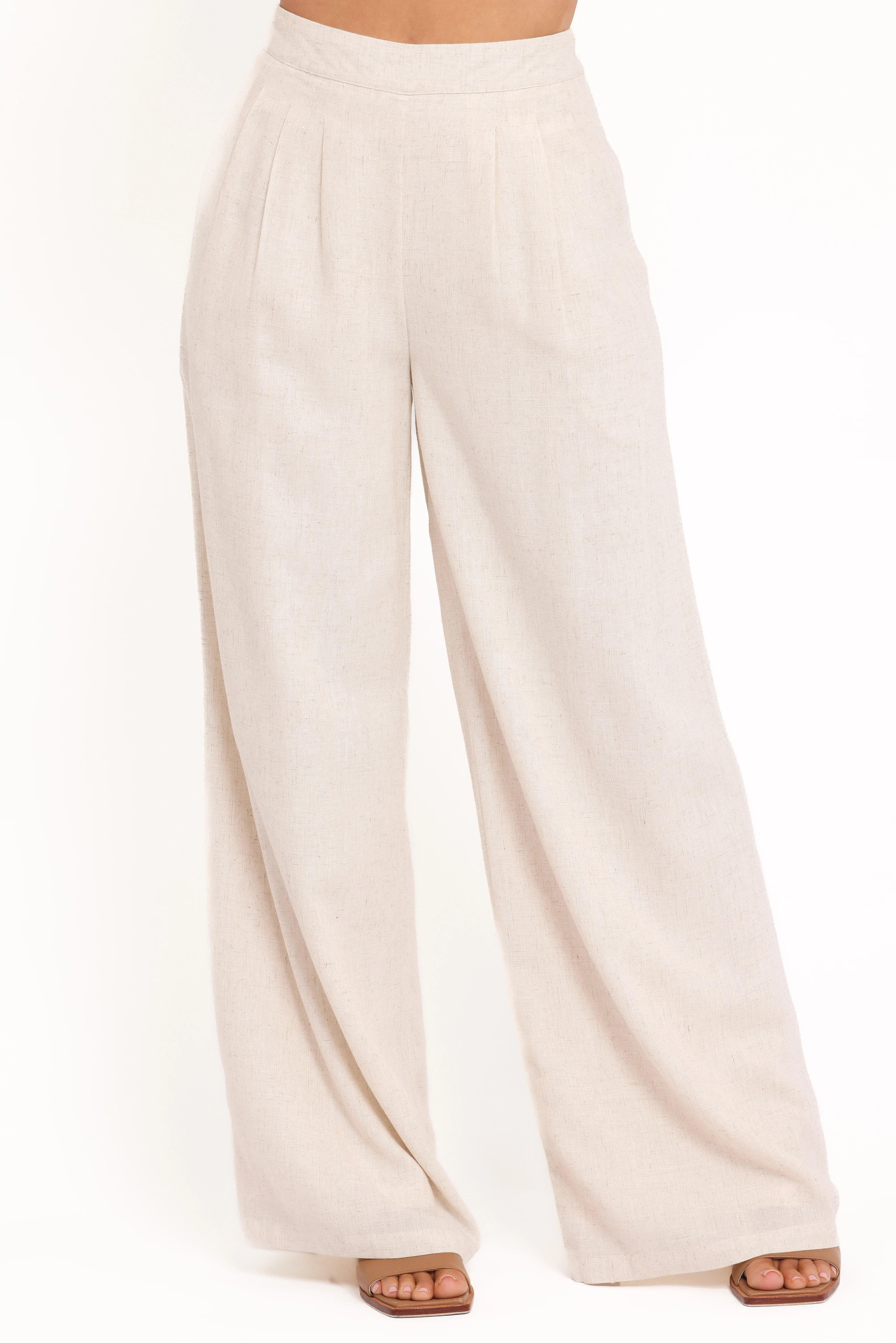 Arles Wide Leg Pants Oatmeal