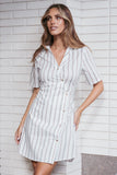 Hayes Mini Dress Blue Stripe