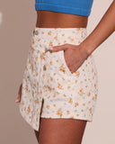 Prairie Glow Floral Wrap Mini Skort