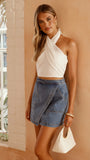 Jamaya Mini Skirt Blue Denim