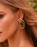 Calene Sculptural Pave Earrings