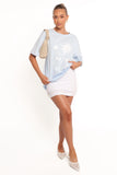 Mia Graphic Tee Blue Soleil