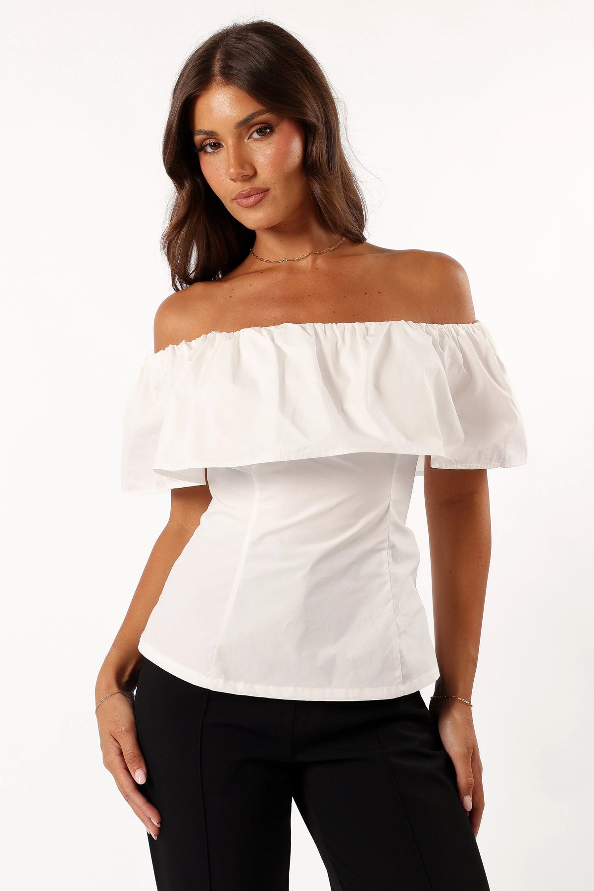 Emery Off the Shoulder Top White