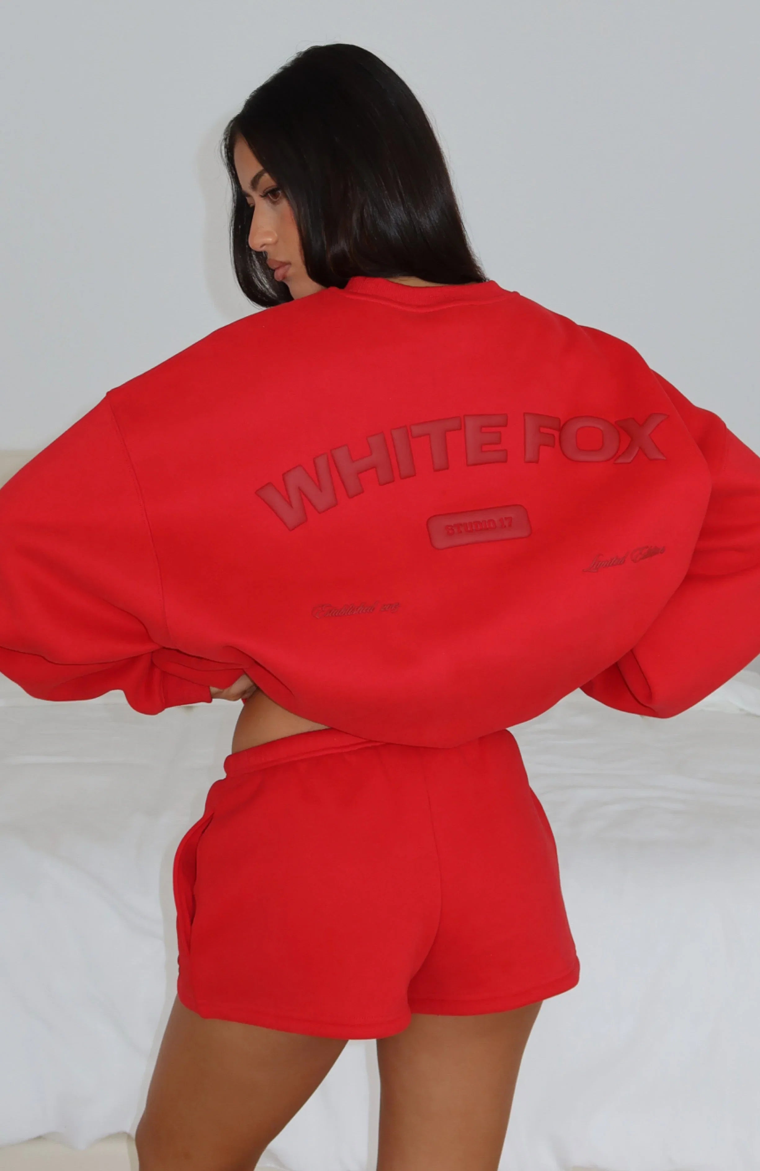 Studio 17 Raven Oversized Drop Shoulder Sweater Red