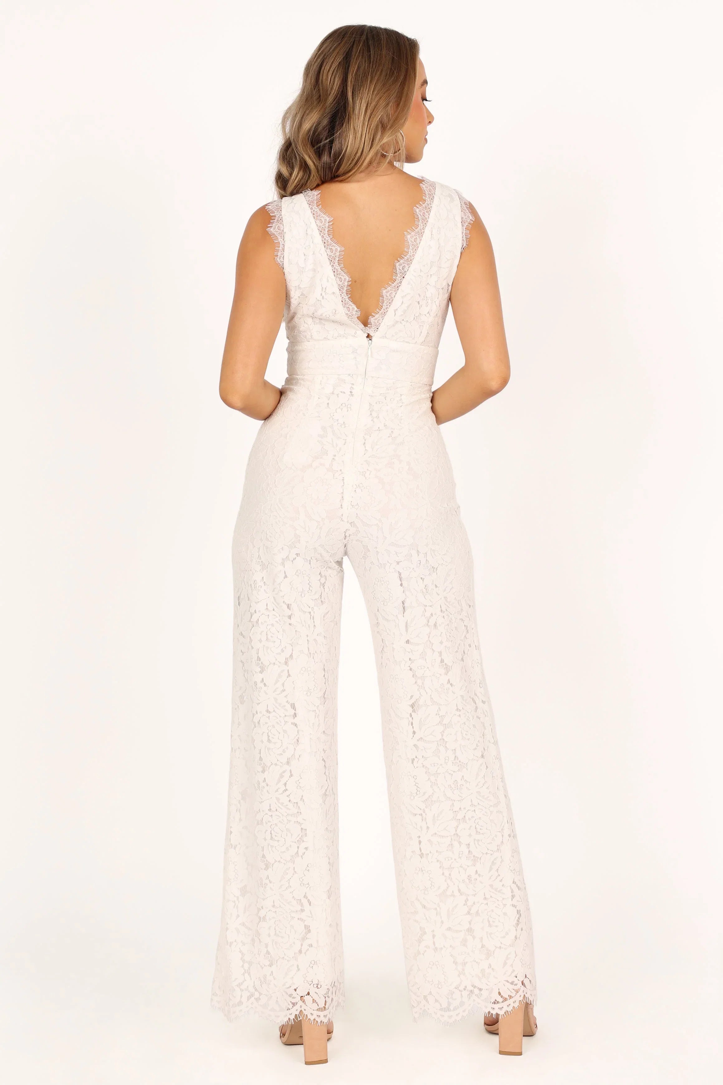 Eloise Lace Jumpsuit Ivory