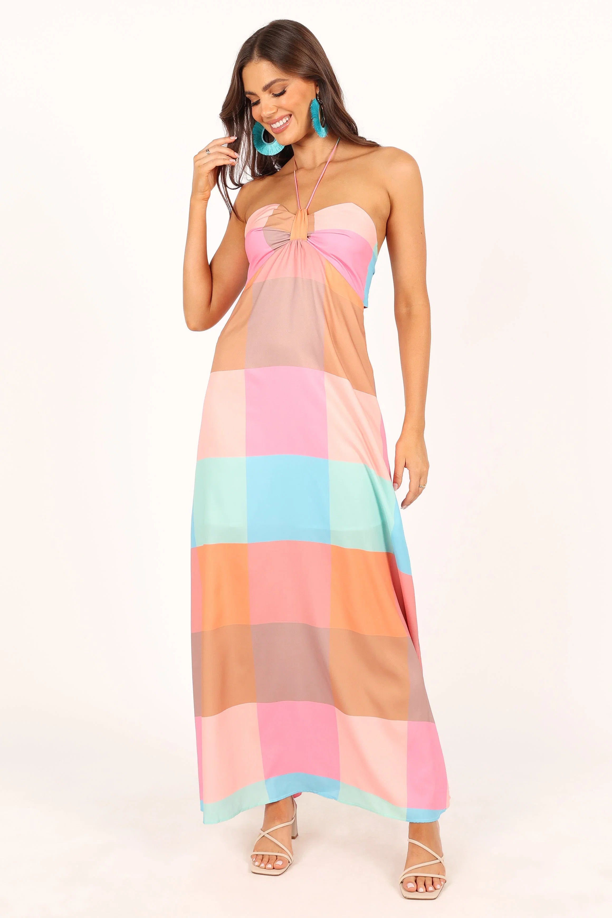 Sundae Halterneck Maxi Dress Multicoloured