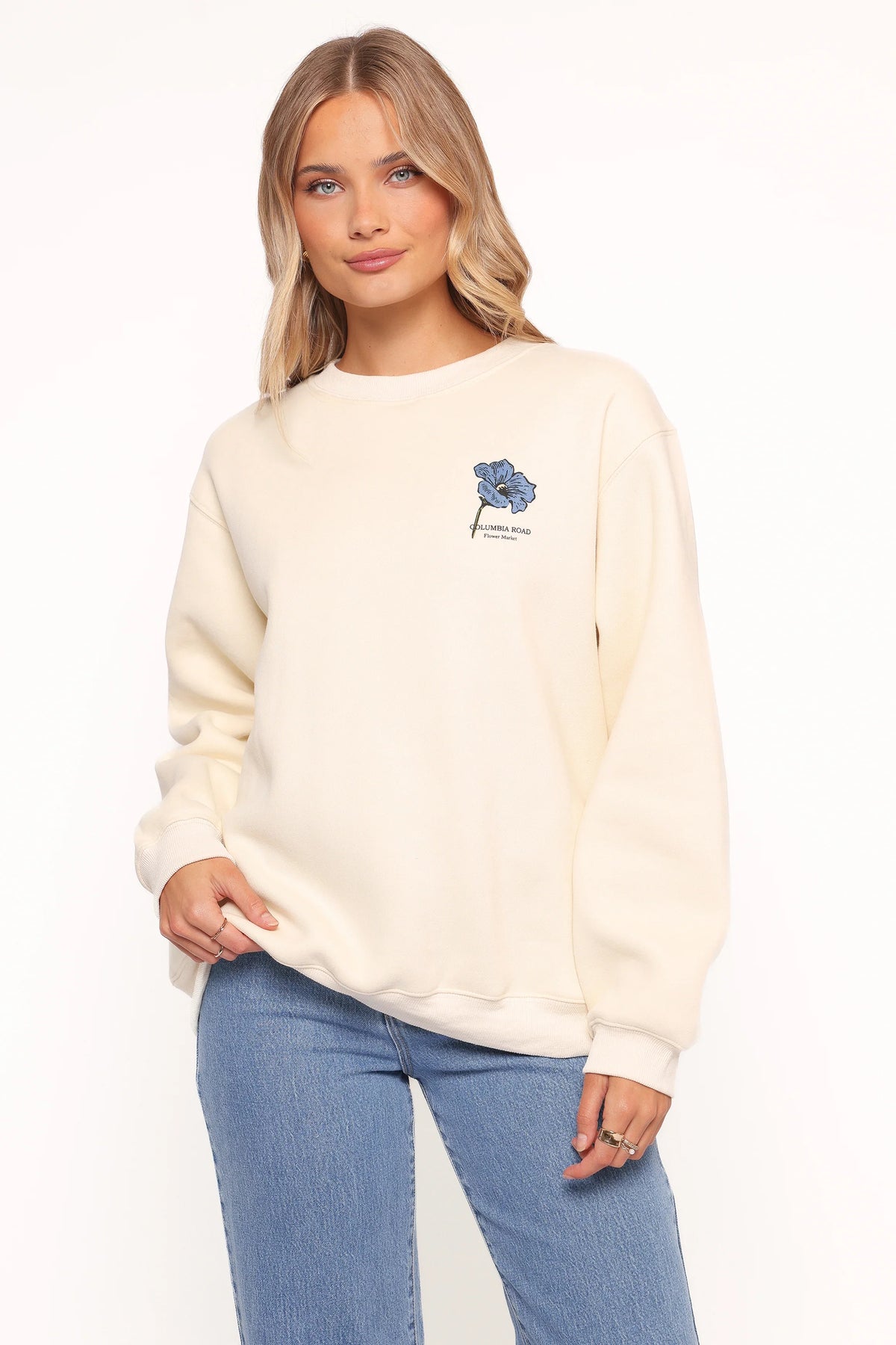 Flower Market Sweatshirt Cream