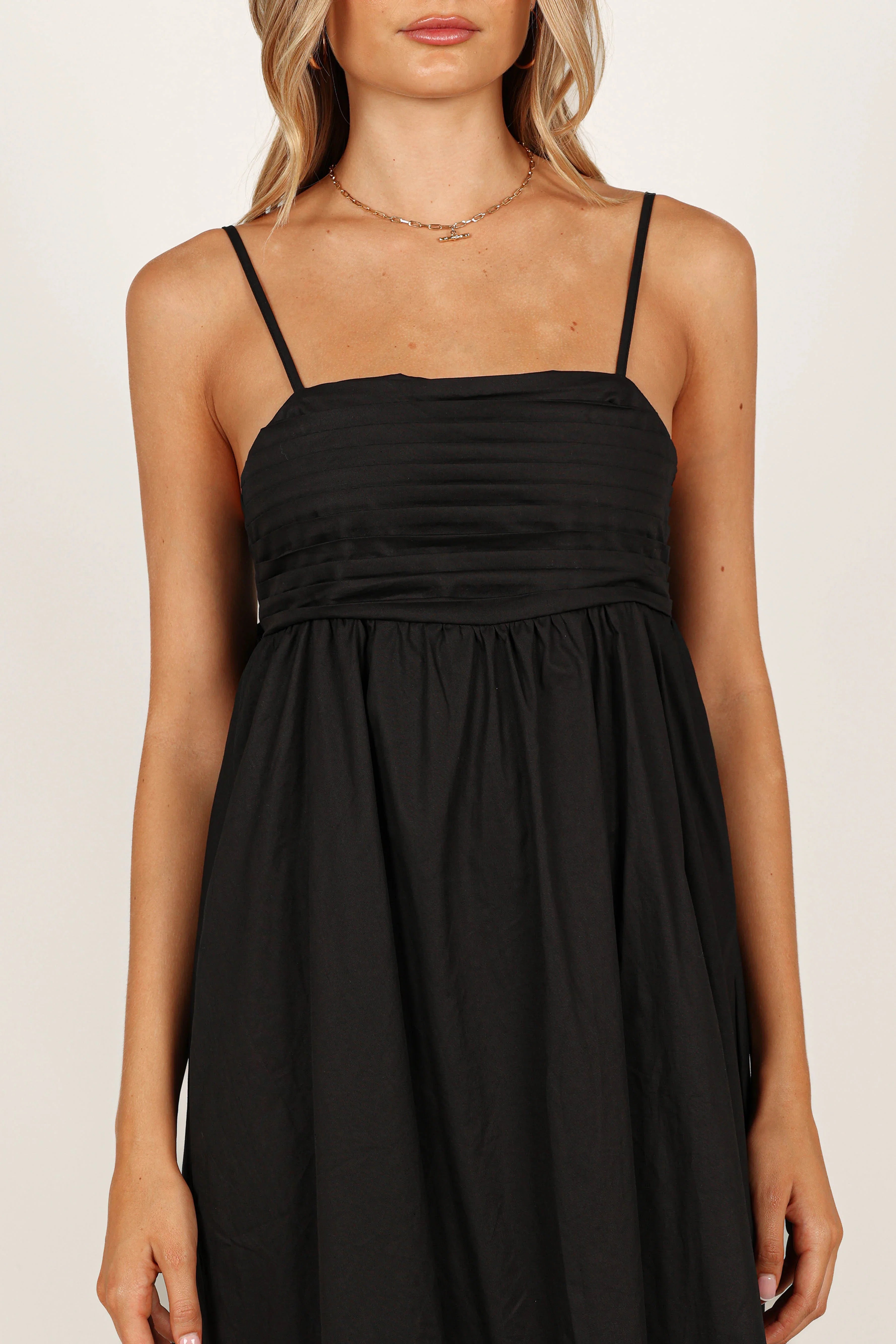 Alice Bow Back Midi Dress Black