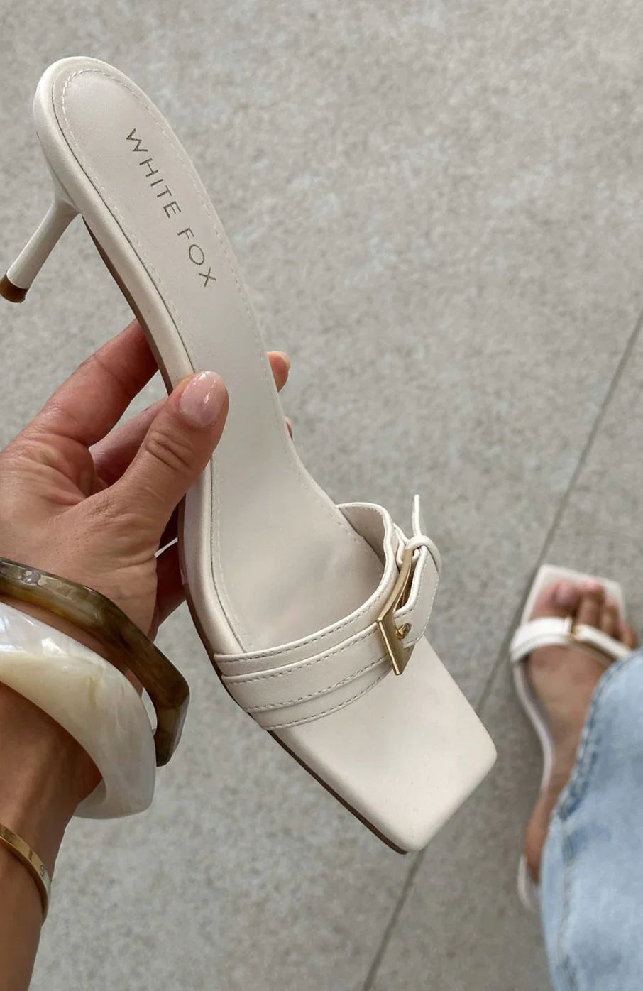 Sunny Mules Bone