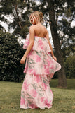 Bloom Strapless Maxi Dress Pink Floral