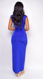 Lima Wrap Maxi Dress Blue