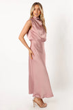 Anabelle Halter Neck Midi Dress Blush