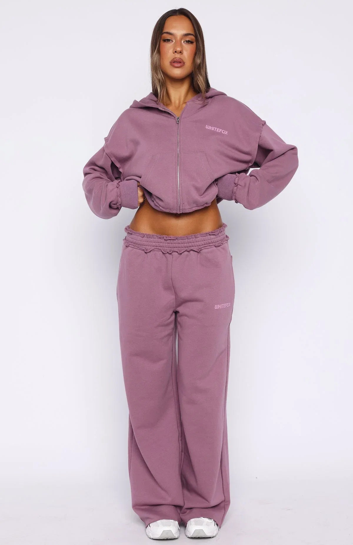 On My Own Terms Wide Leg Sweatpants Dusty Plum