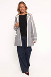 Maloney Tie Front Coatigan Grey