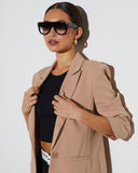 Call The Shots Round Frame Sunglasses
