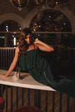 Jillian Plisse Jumpsuit Emerald