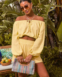 Shelia Multicolor Striped Straw Clutch