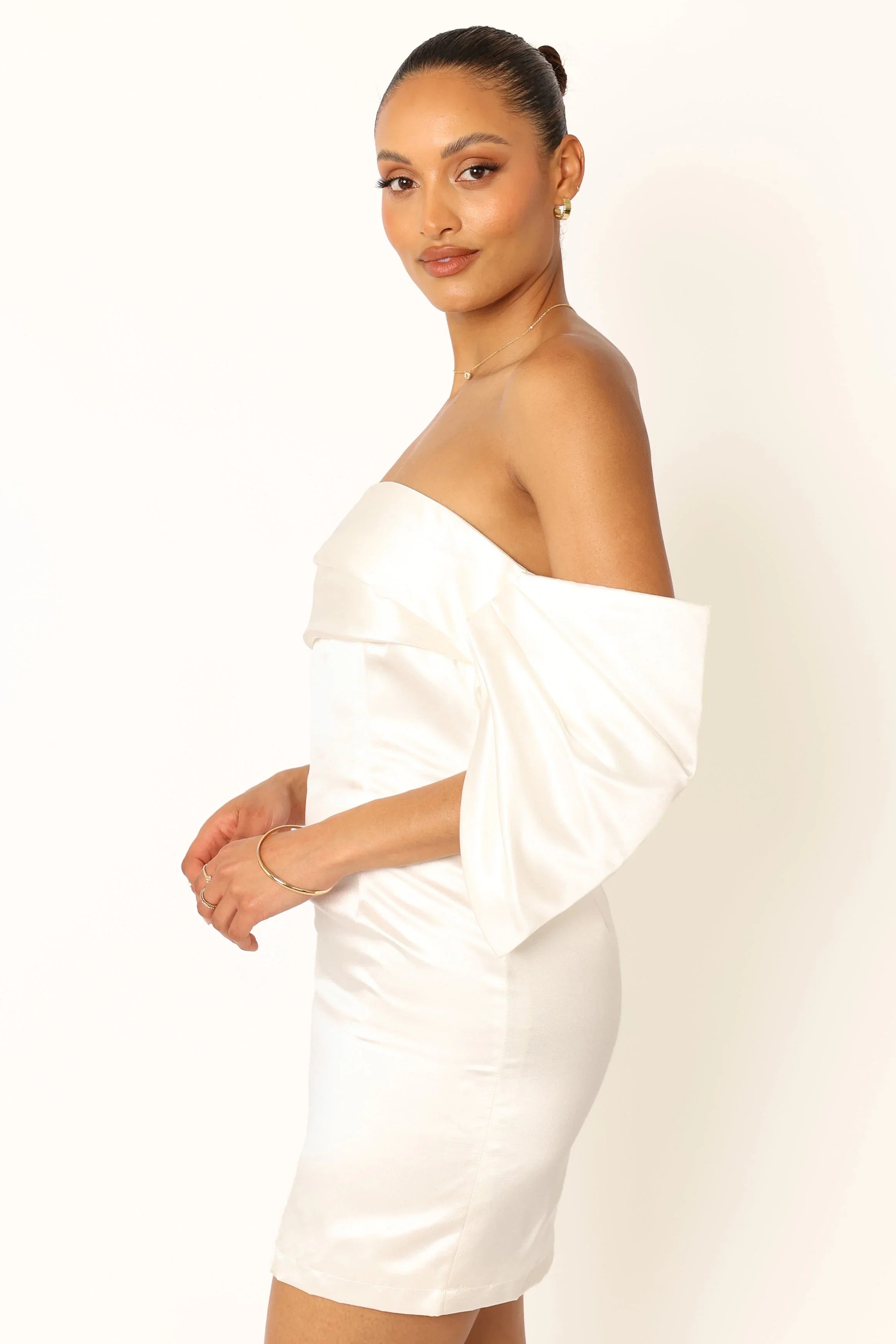 Nisha Strapless Mini Dress White
