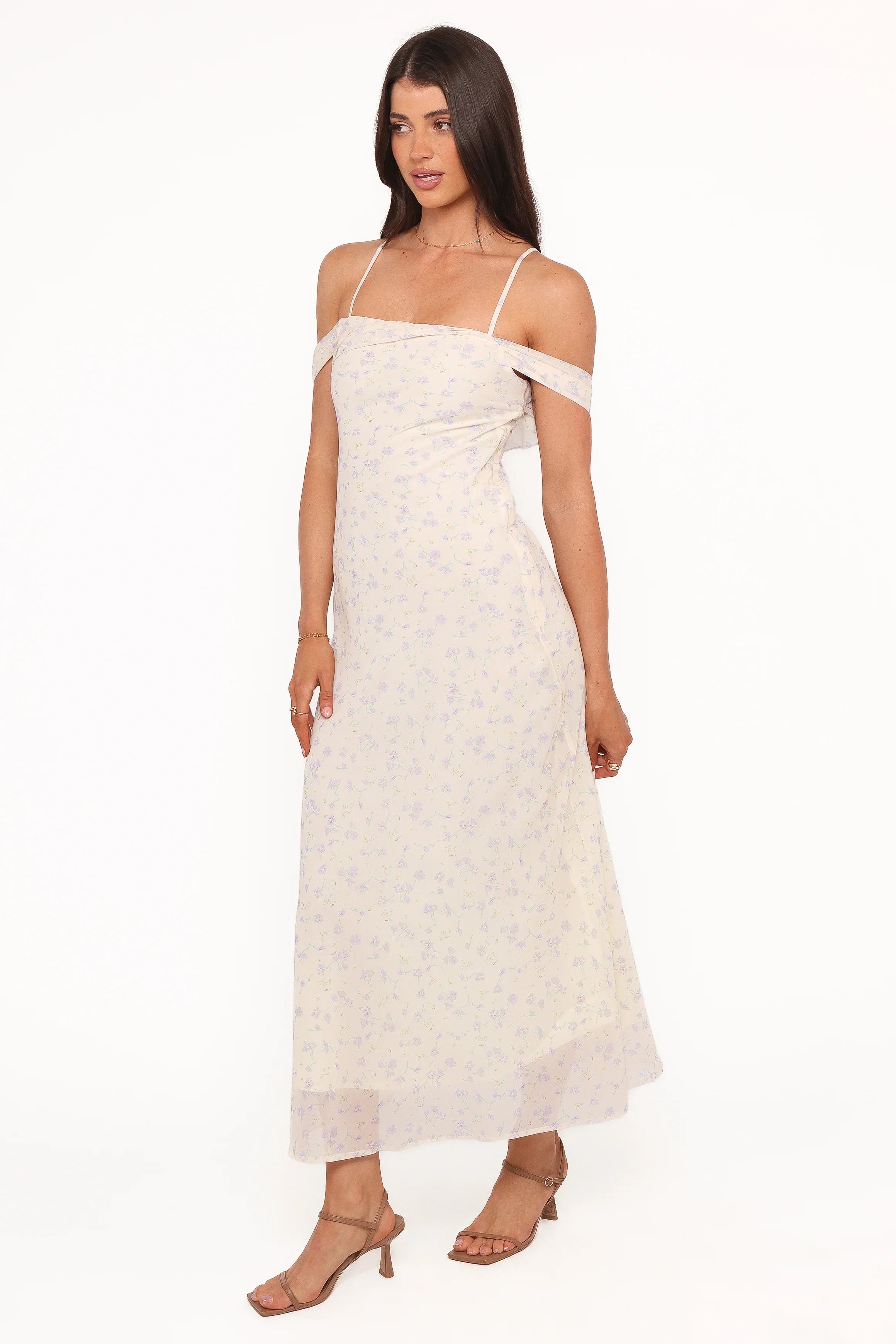 Elwood Midi Dress Yellow Ditsy Floral