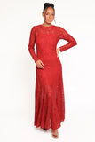 Keani Long Sleeve Maxi Dress Red