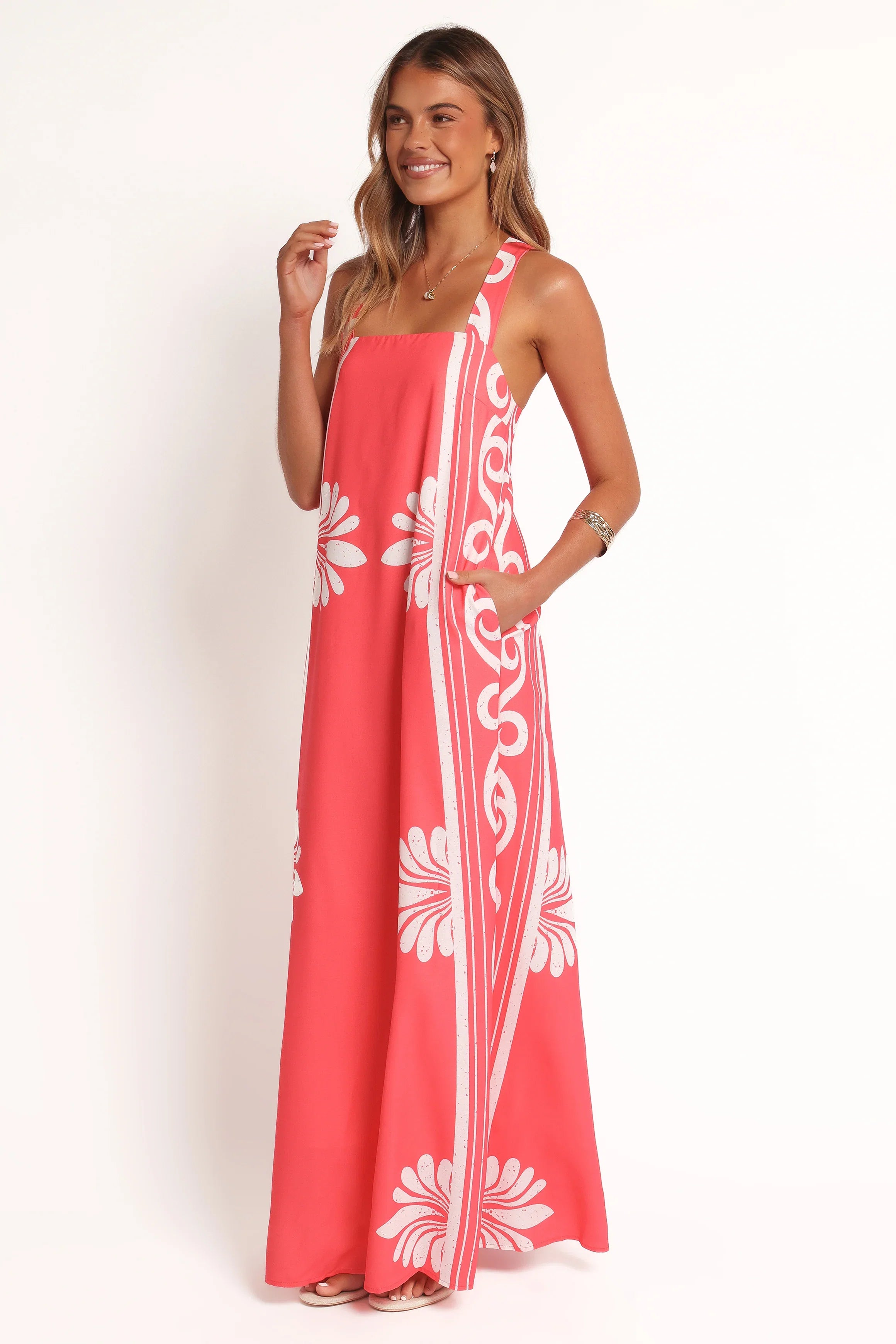 Valeria Maxi Dress Coral