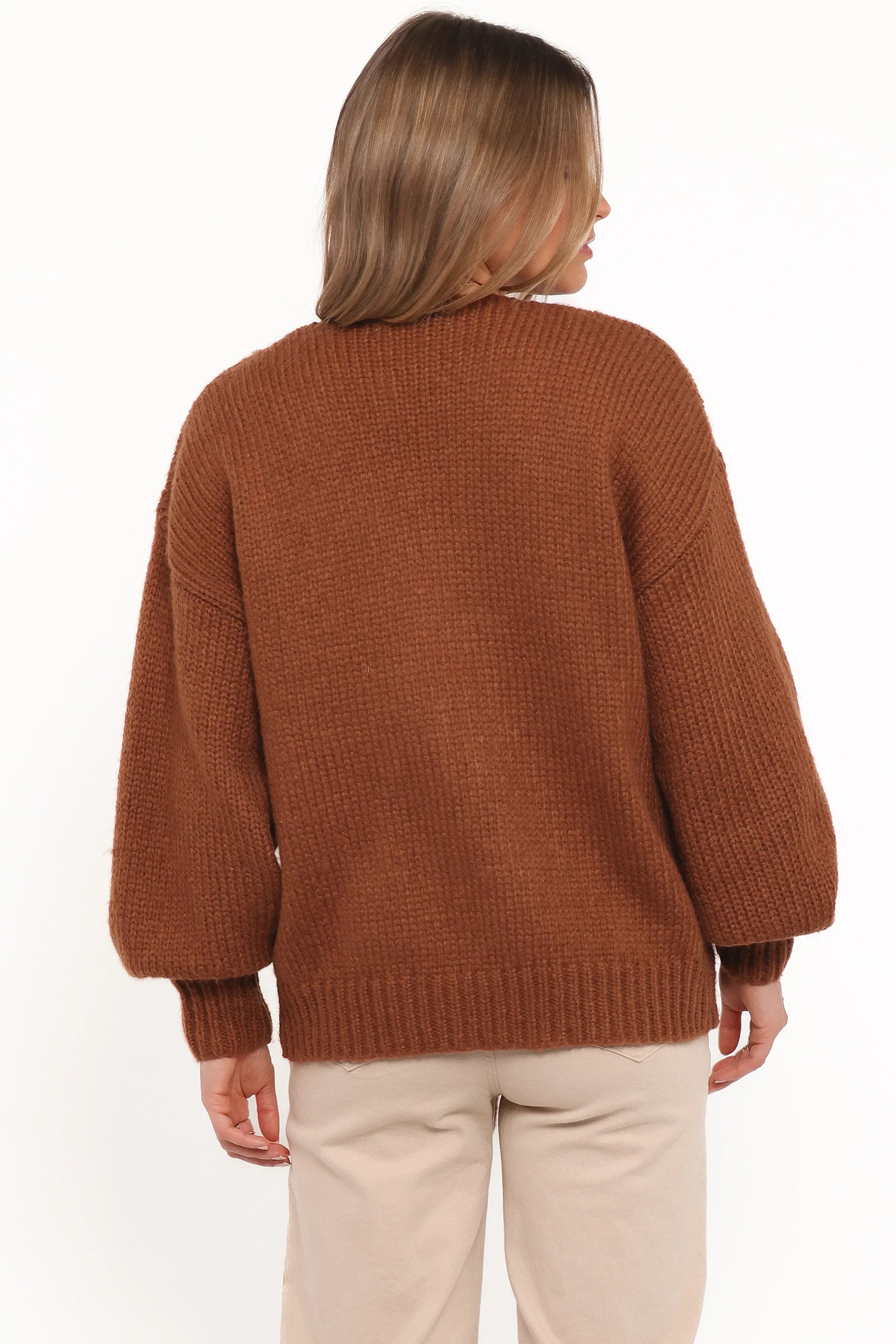 Vienna Bow Cardigan Camel