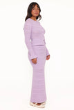 Paige Knit Skirt Set Lilac