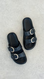 Wilmer Slide Black Raffia