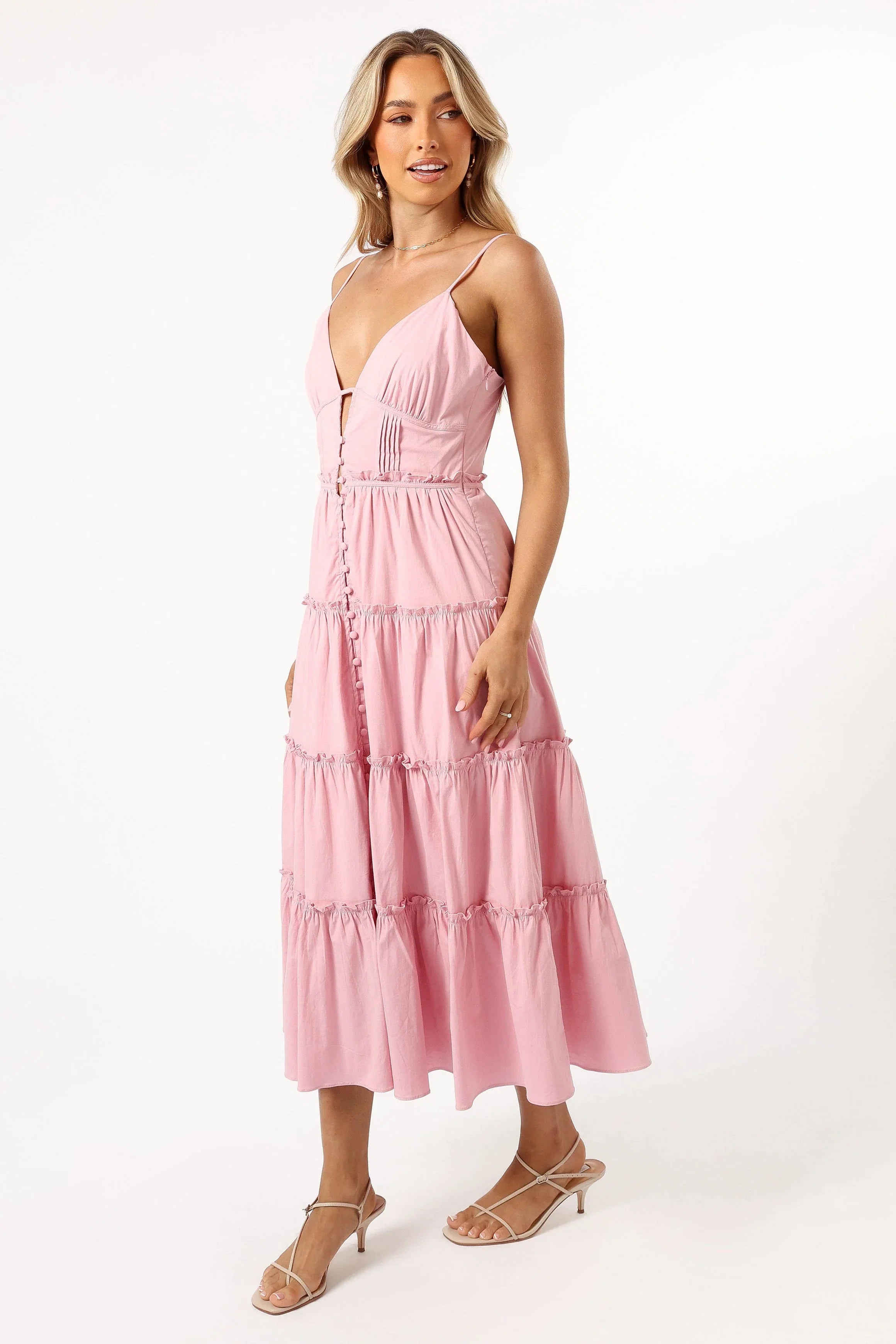 Lizza Midi Dress Pink