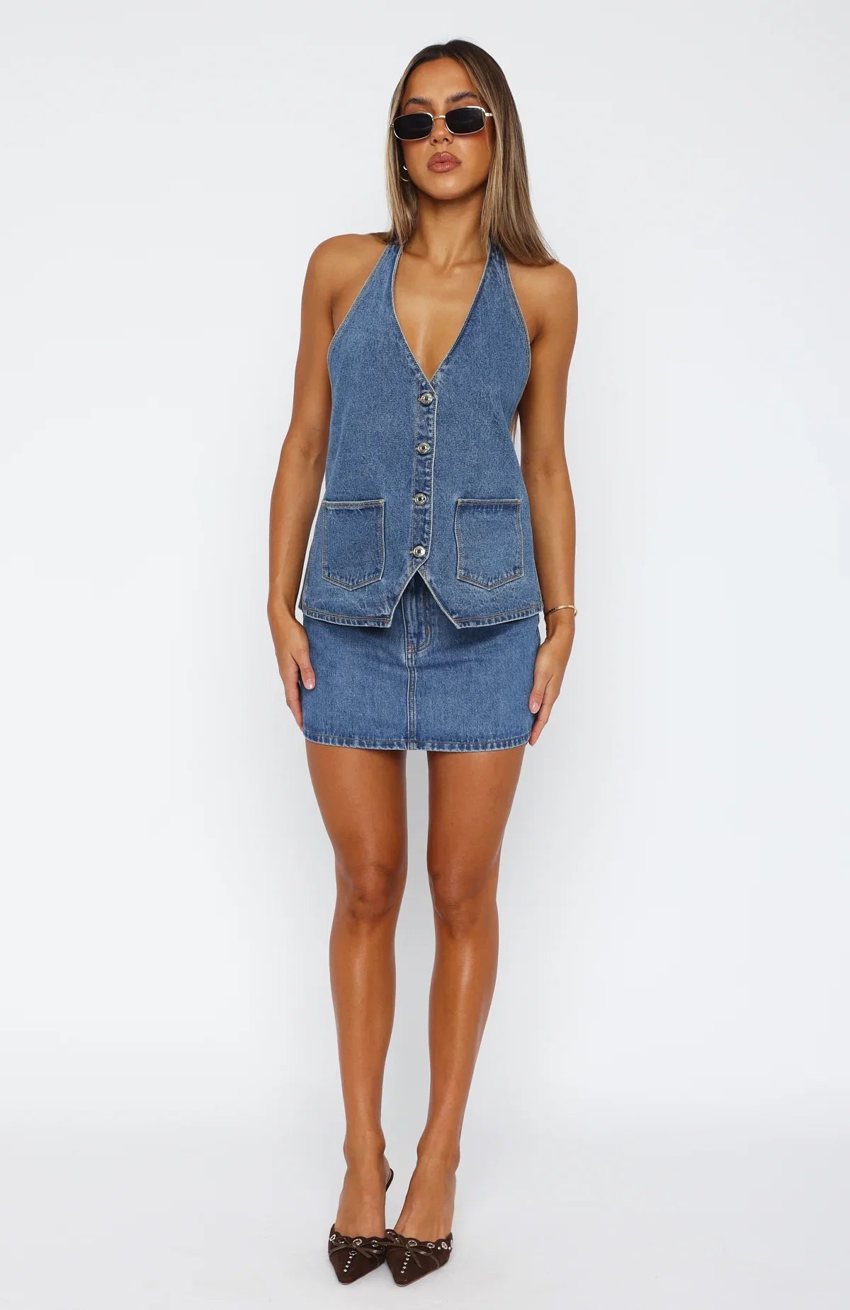 Holla At Me Mini Skirt Admiral Blue