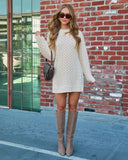Jenice Cable Knit Mini Sweater Dress