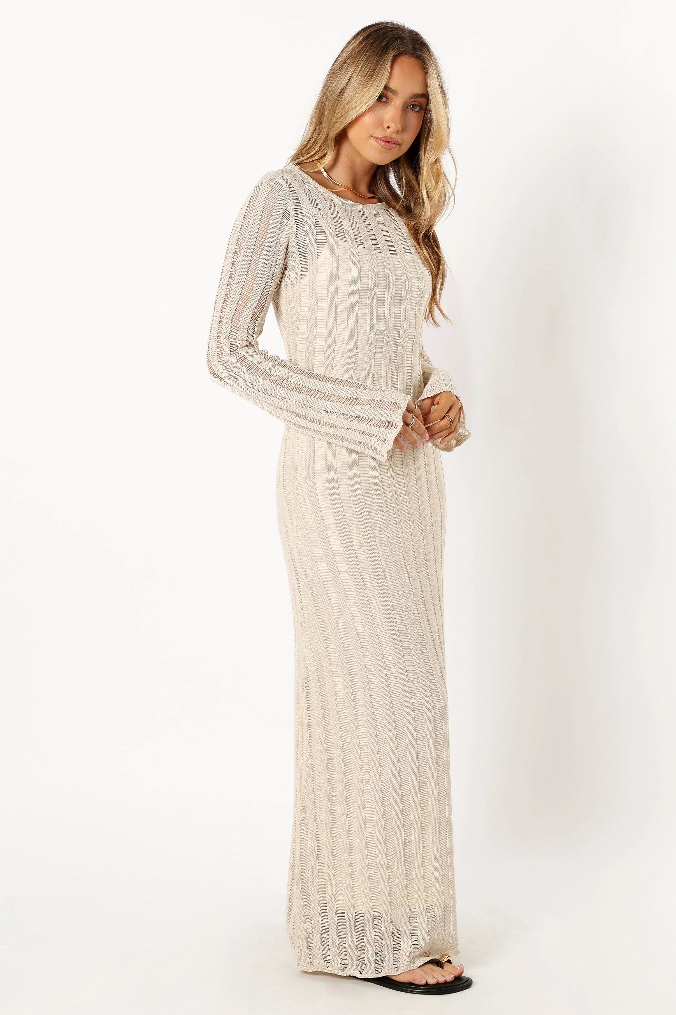 Jaye Long Sleeve Maxi Dress Cream