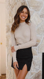 Tammy Knit Long Sleeve Top Oatmeal