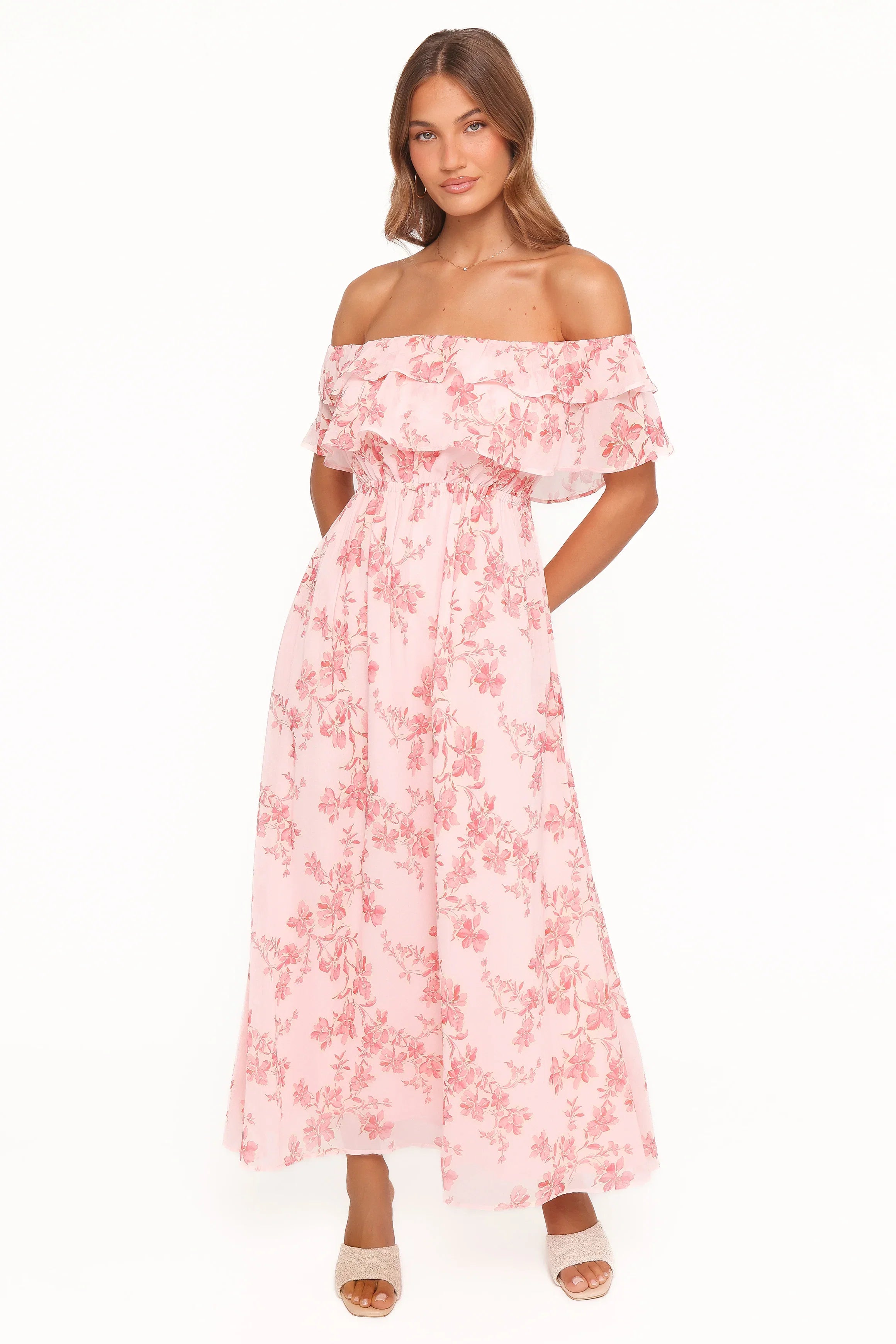 Majesty Maxi Dress Rose Pink Floral
