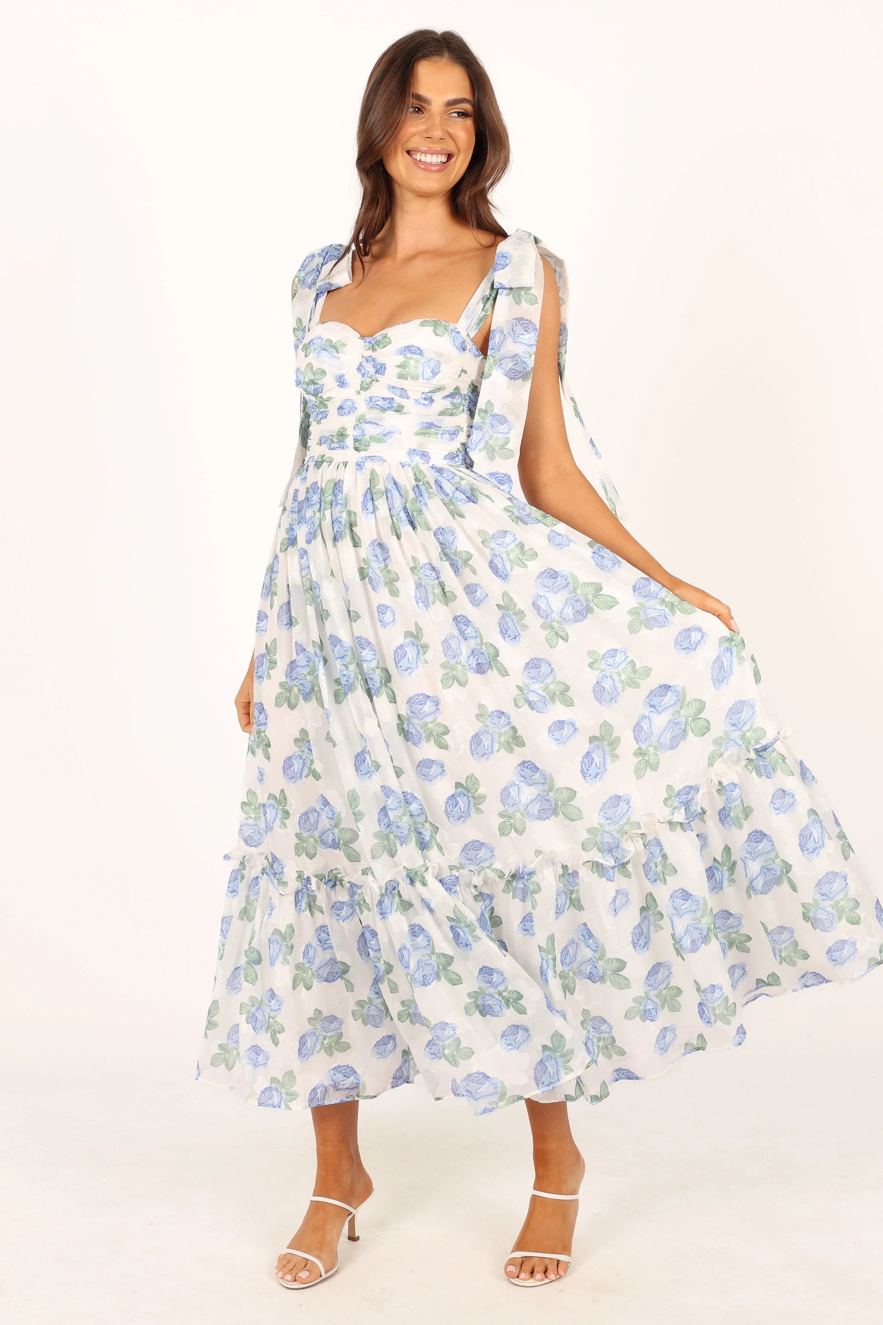 Floret Midi Dress Blue
