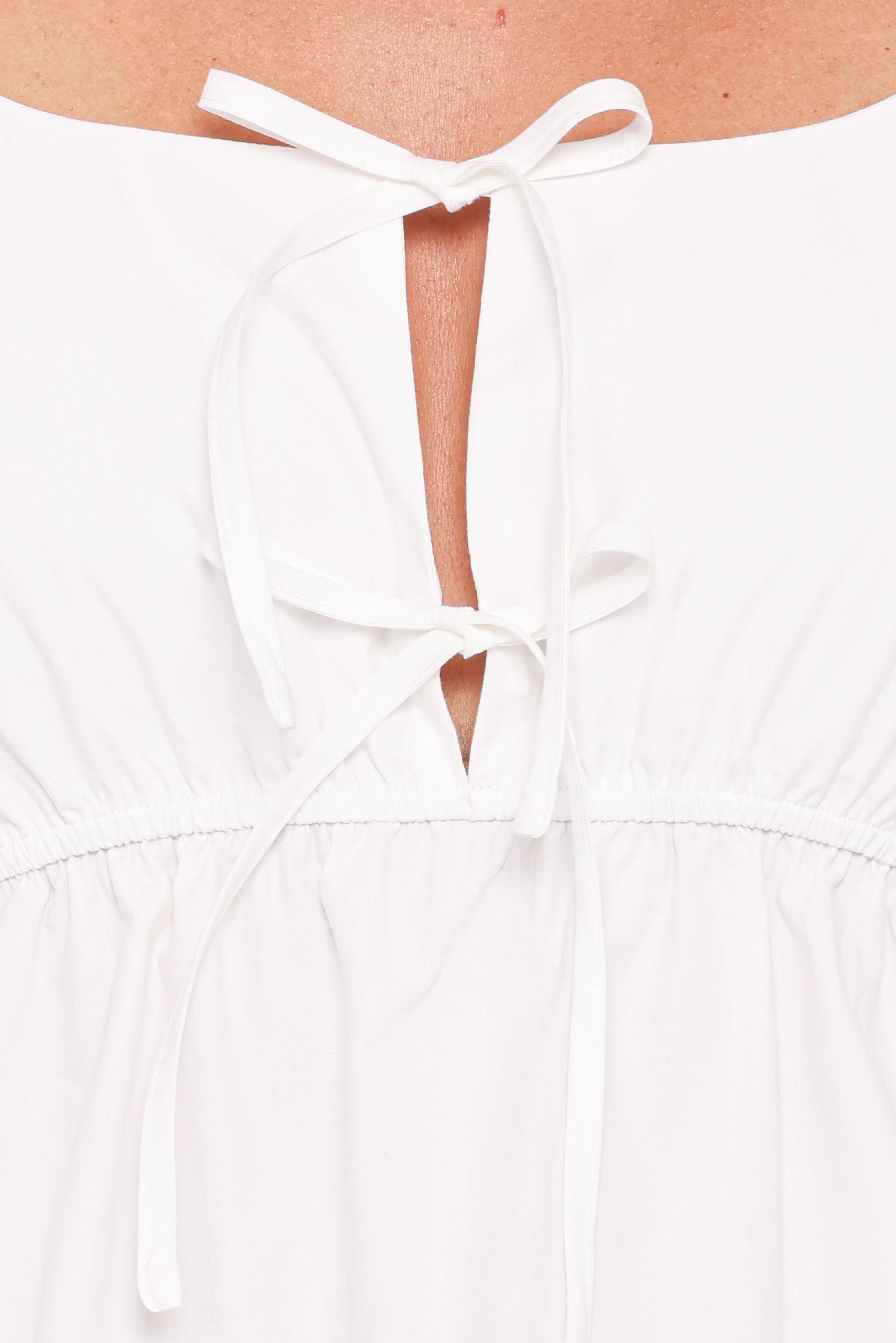Bairbre Peasant Top White
