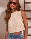 Palm Sugar Knit Crochet Tank Top