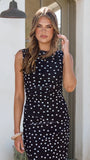 Leighton Top Black White Polka Dot