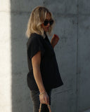 Patty Cotton Blend Button Down Top
