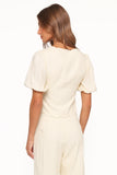Jensen Scallop Hem Top Butter Yellow